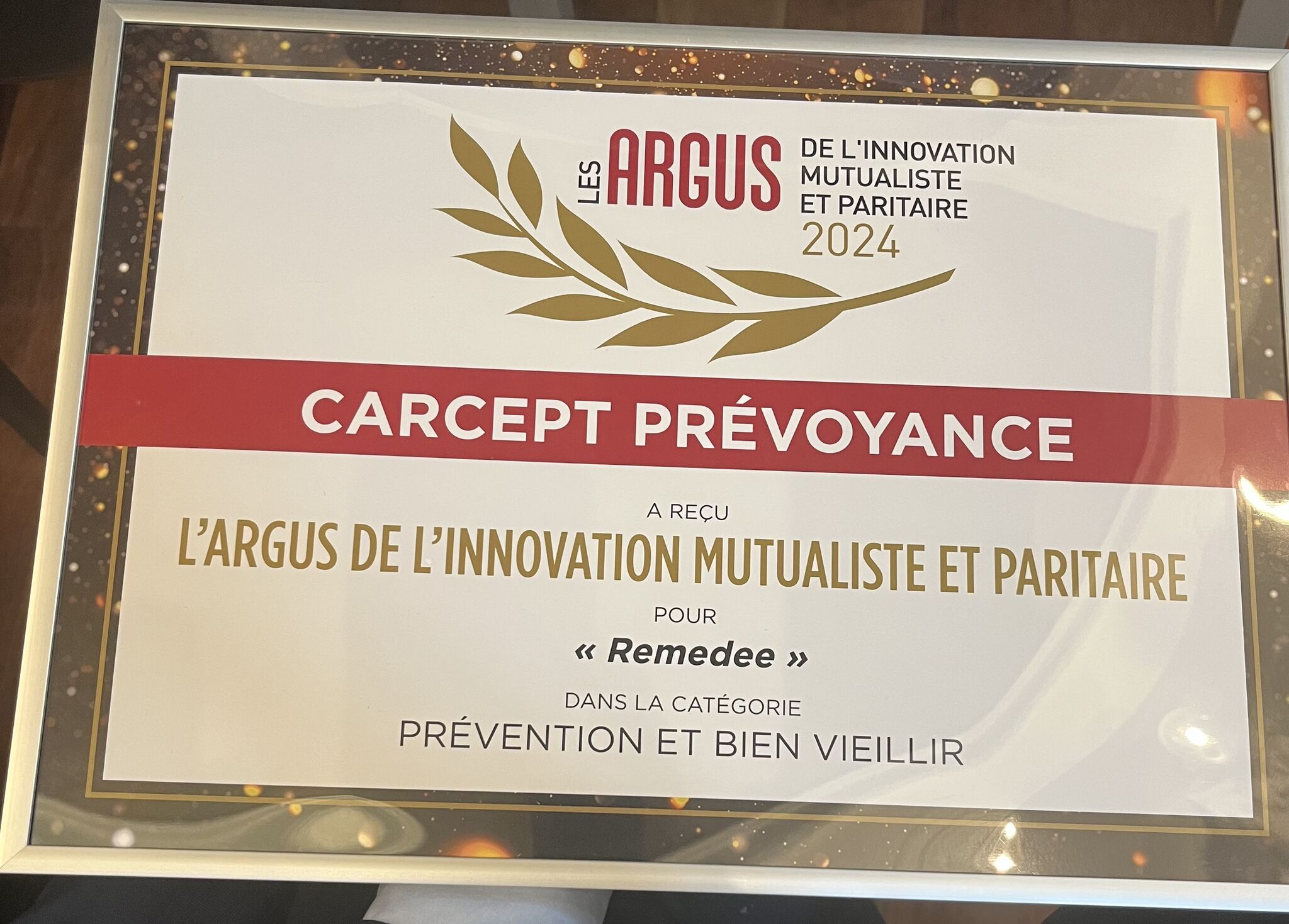 Argus d'Or 2024 Carcept Prev et Remedee